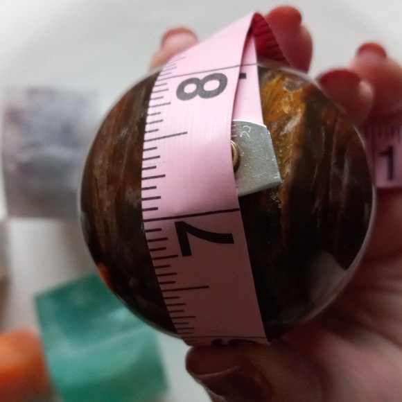 Petrified Wood Crystal Sphere - Picture 8 of 8